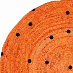 Ste tappeto in juta colore naturale d. 120 h 05 cm