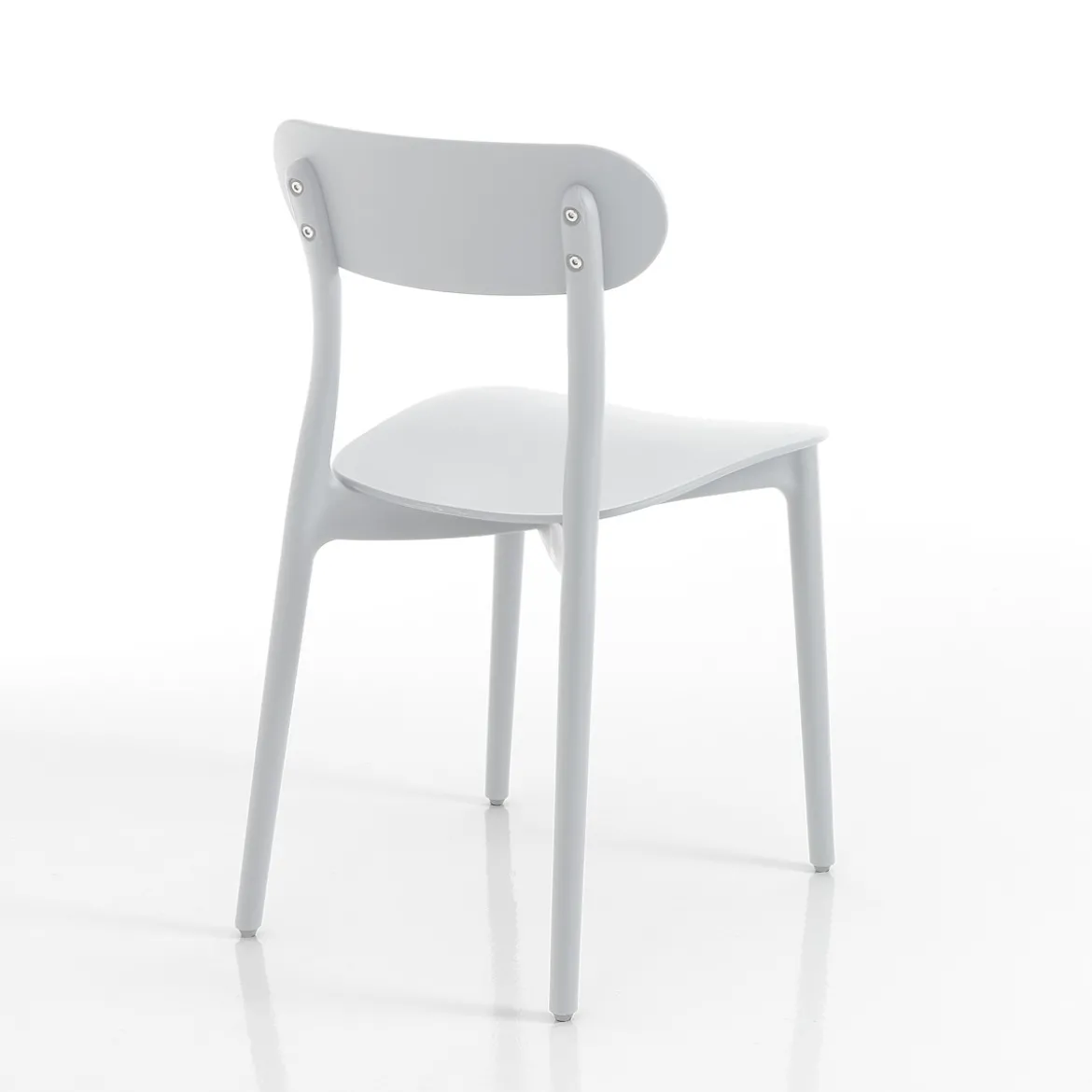 Stoccolma white sedia da interno esterno in polipropilene bianca opaco 42.5x50xh78 cm