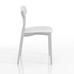 Stoccolma white sedia da interno esterno in polipropilene bianca opaco 42.5x50xh78 cm
