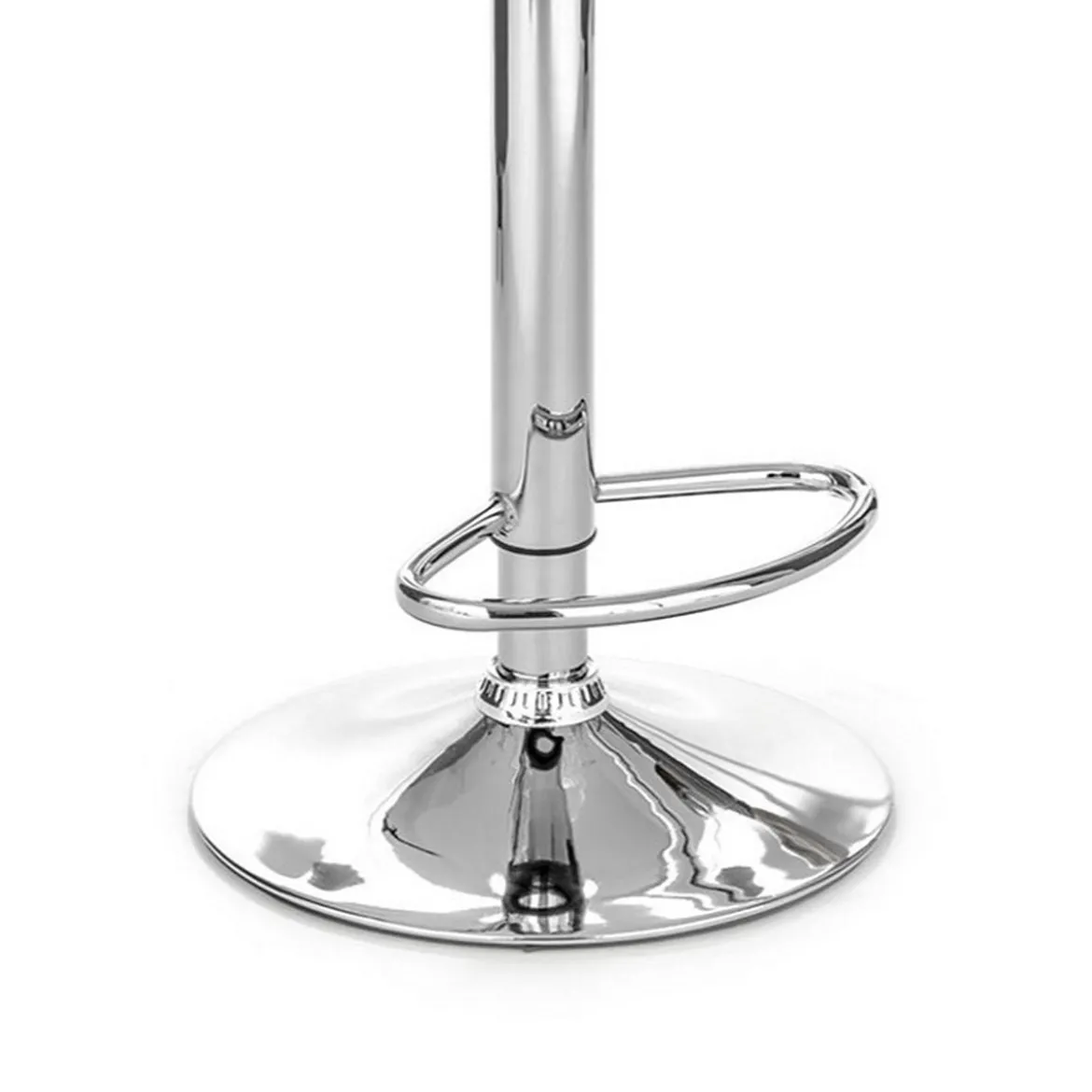 Susy sgabello bar regolabile in acrilico trasparente e metallo cromato 40x41xh56/76