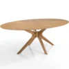 Tallin Tavolo in legno impiallacciato finitura Rovere e gambe in legno massello 190x110 cm