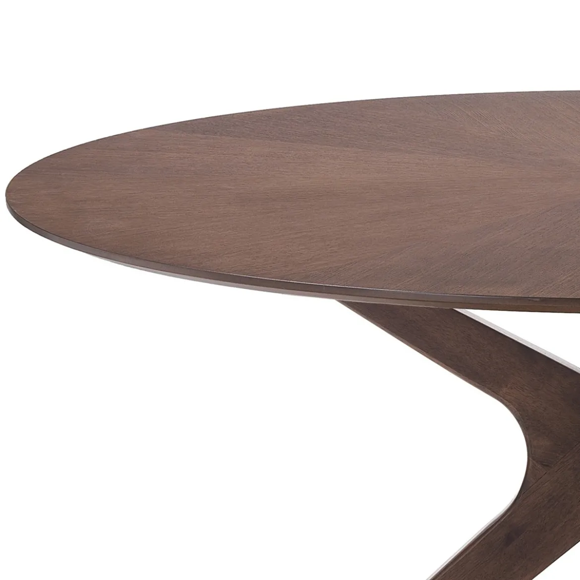 Tallin tavolo rotondo in legno chase impiallacciato finitura noce scuro e gambe in legno massello diametro 137 cm