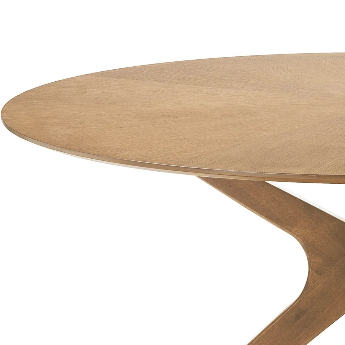 Tallin tavolo rotondo in legno chase impiallacciato finitura rovere e gambe in legno massello diametro 137 cm