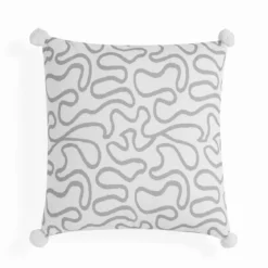 Tangle 1 cuscino colore grigio 100% cotone 45x45 cm