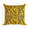 Tangle 4 cuscino 100% cotone colore giallo e blu cm 45x45