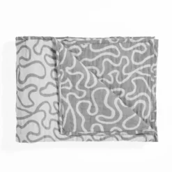 Tangle plaid cotone colore grigio 100% cotone 135 x 190 cm