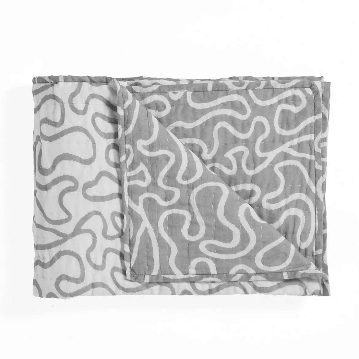 Tangle plaid cotone colore grigio 100% cotone 135 x 190 cm
