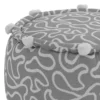 Tangle 1 pouf rotondo colore grigio cotone 100% d.45 x h.30 cm