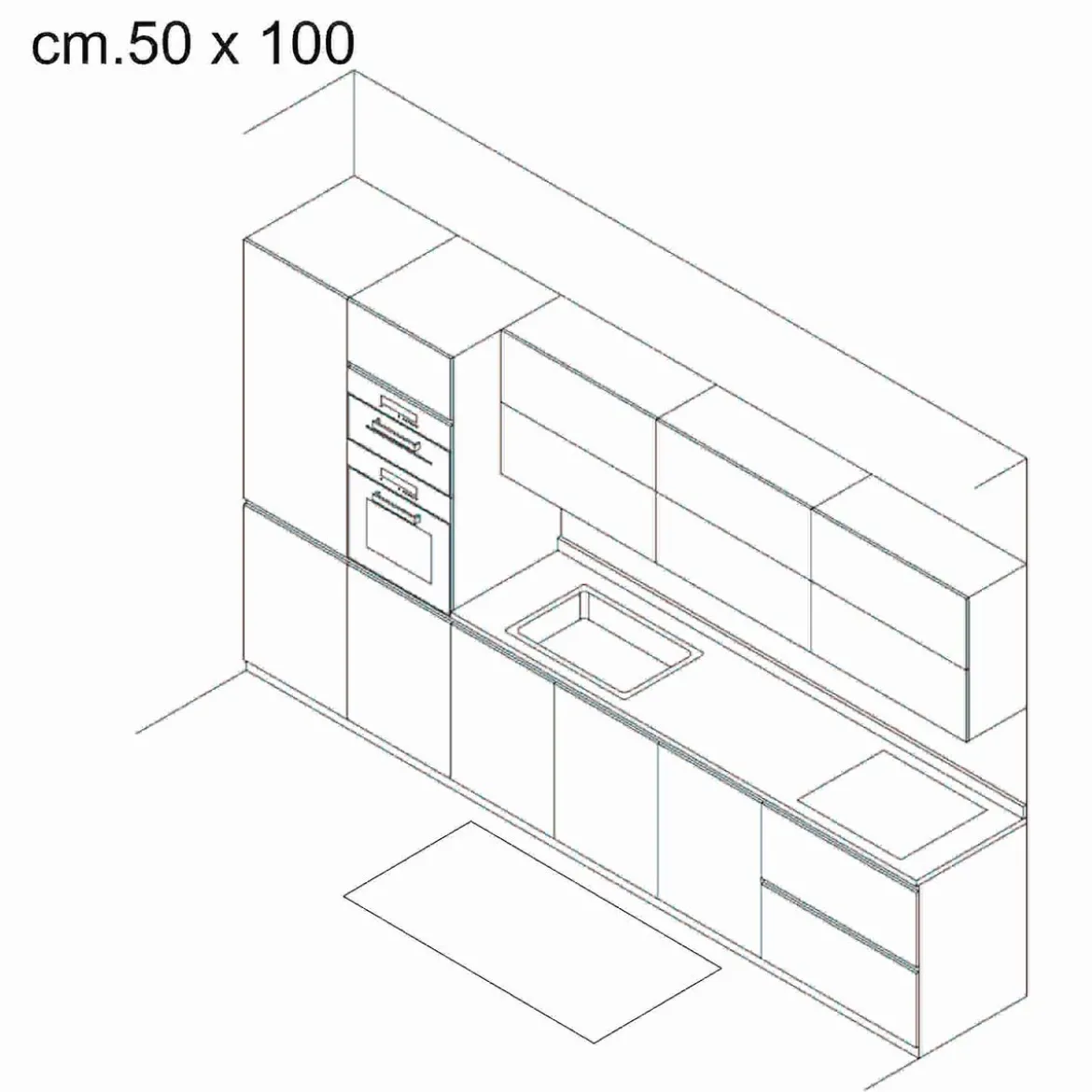 Tappeto cm 50 x 100 pratico da pulire 100% vinile