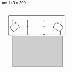 Tappeto corsia cm 57 x 180 anallergico antiacaro antiscivolo