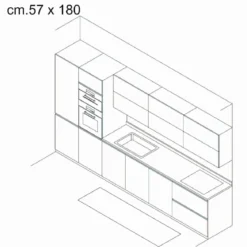 Tappeto corsia cm 57 x 180 anallergico antiacaro antiscivolo
