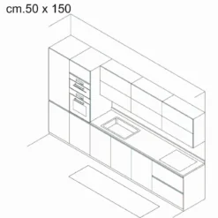 Tappeto corsia cm 50 x 150 pratico da pulire 100% vinile