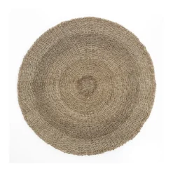 Tappeto rotondo BRAHMI SMALL in Seagrass per interno/esterno, d100 cm