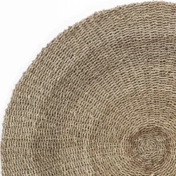 Tappeto rotondo BRAHMI SMALL in Seagrass per interno/esterno, d100 cm