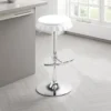 Tappo white sgabello regolabile bar abs bianco e metallo cromato 40x45xh60-80 cm