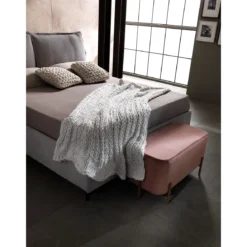 Tender coperta quadrata maglia grossa bianca 150x150 cm