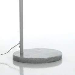 Thie lampada da terra in acciaio bianco opaco e tessuto 98x30xh178 cm