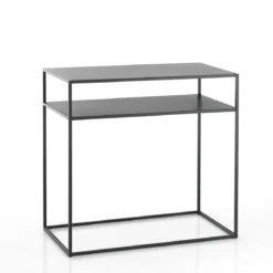 Thin consolle in acciaio antracite opaco 80x40xh77 cm