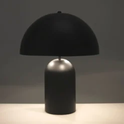 Thom lampada da tavolo in acciaio verniciato nero opaco d38 h48 cm