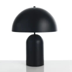 Thom lampada da tavolo in acciaio verniciato nero opaco d38 h48 cm