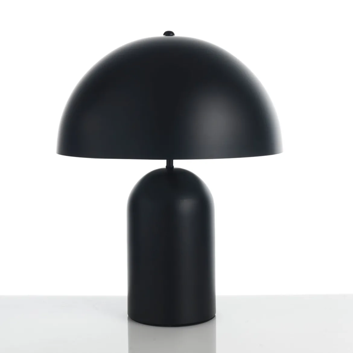 Thom lampada da tavolo in acciaio verniciato nero opaco d38 h48 cm