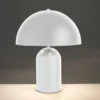 Thom white lampada da tavolo acciaio bianco opaco d38 h48