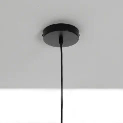 Tiago lampadario in acciaio nero opaco cavo regolabile d60 cm