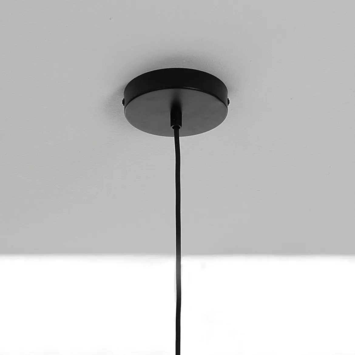 Tiago lampadario in acciaio nero opaco cavo regolabile d60 cm