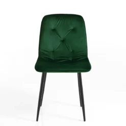 Tina green sedia in tessuto effetto velluto verde h88 l46 p56