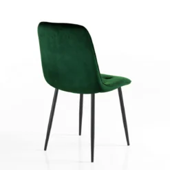 Tina green sedia in tessuto effetto velluto verde h88 l46 p56