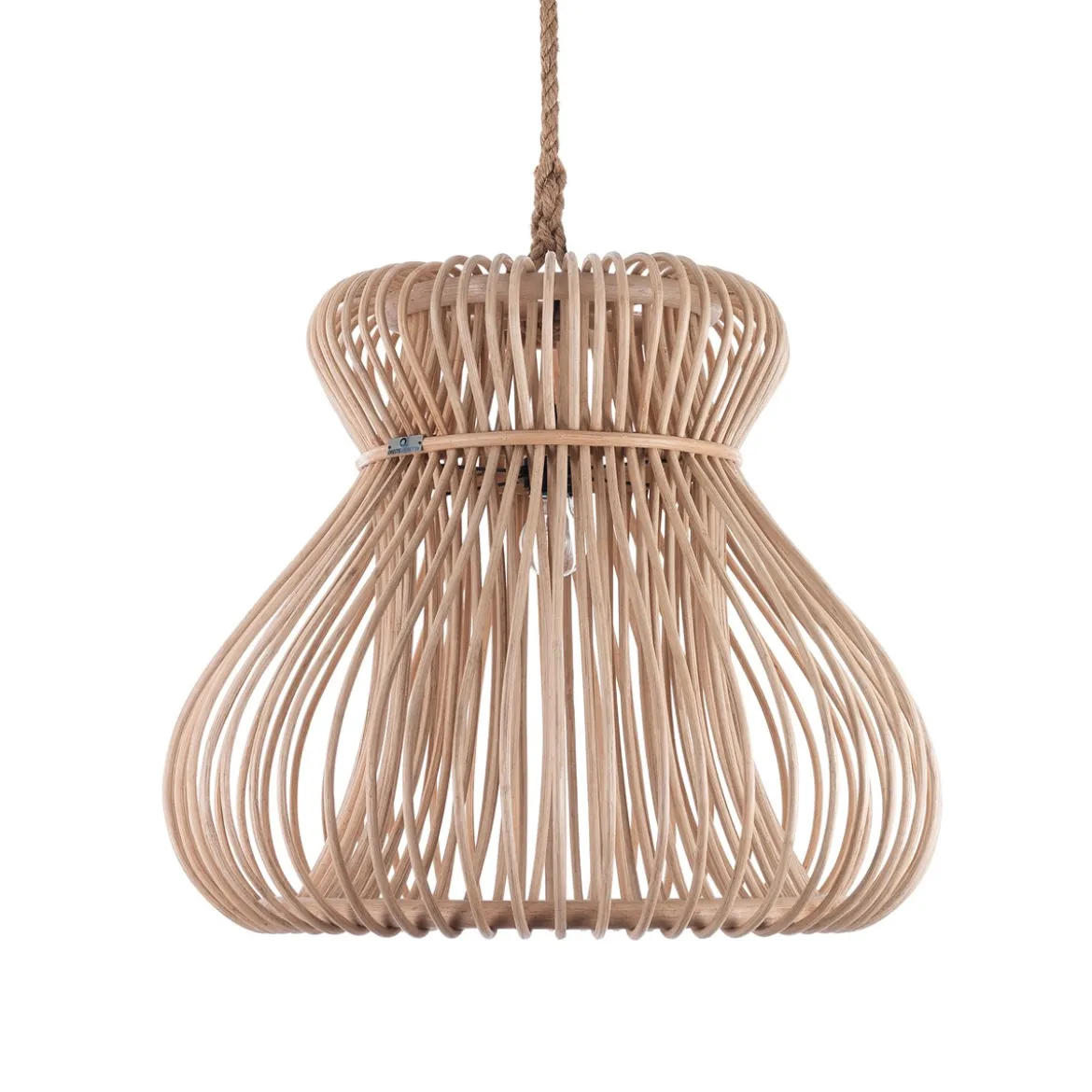 Tinggi lampadario in rattan colore naturale per interno/esterno d60xh52 cm