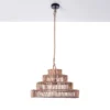 Tower lampadario in rattan colore naturale d50xh35 cm