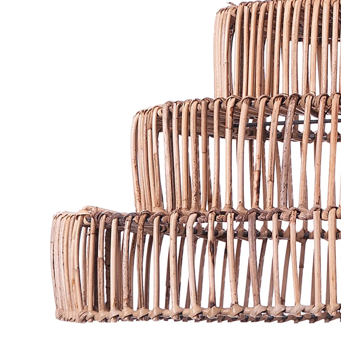 Tower lampadario in rattan colore naturale d50xh35 cm
