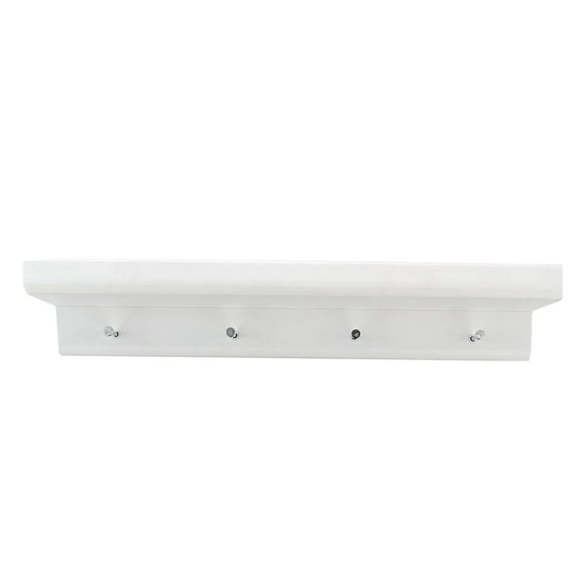 Trays mensola svuotatasche in legno laccato bianco 60x12xh10 cm
