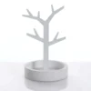 Tree portagioie laccato bianco opaco h13 d8 cm