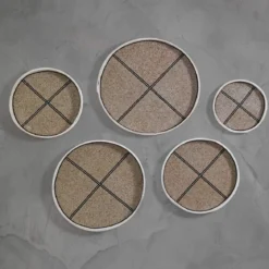 Truja set 5 piatti decorativi in bamboo marrone