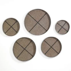 Truja set 5 piatti decorativi in bamboo marrone