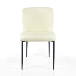 Tryun Beige sedia Imbottita tessuto beige struttura metallo nero opaco h82 l49 p59