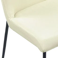 Tryun Beige sedia Imbottita tessuto beige struttura metallo nero opaco h82 l49 p59