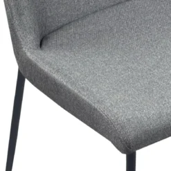 Tryun Grey Home sgabello imbottito tessuto grigio struttura metallo nero opaco h92 l47 p53 seduta h64