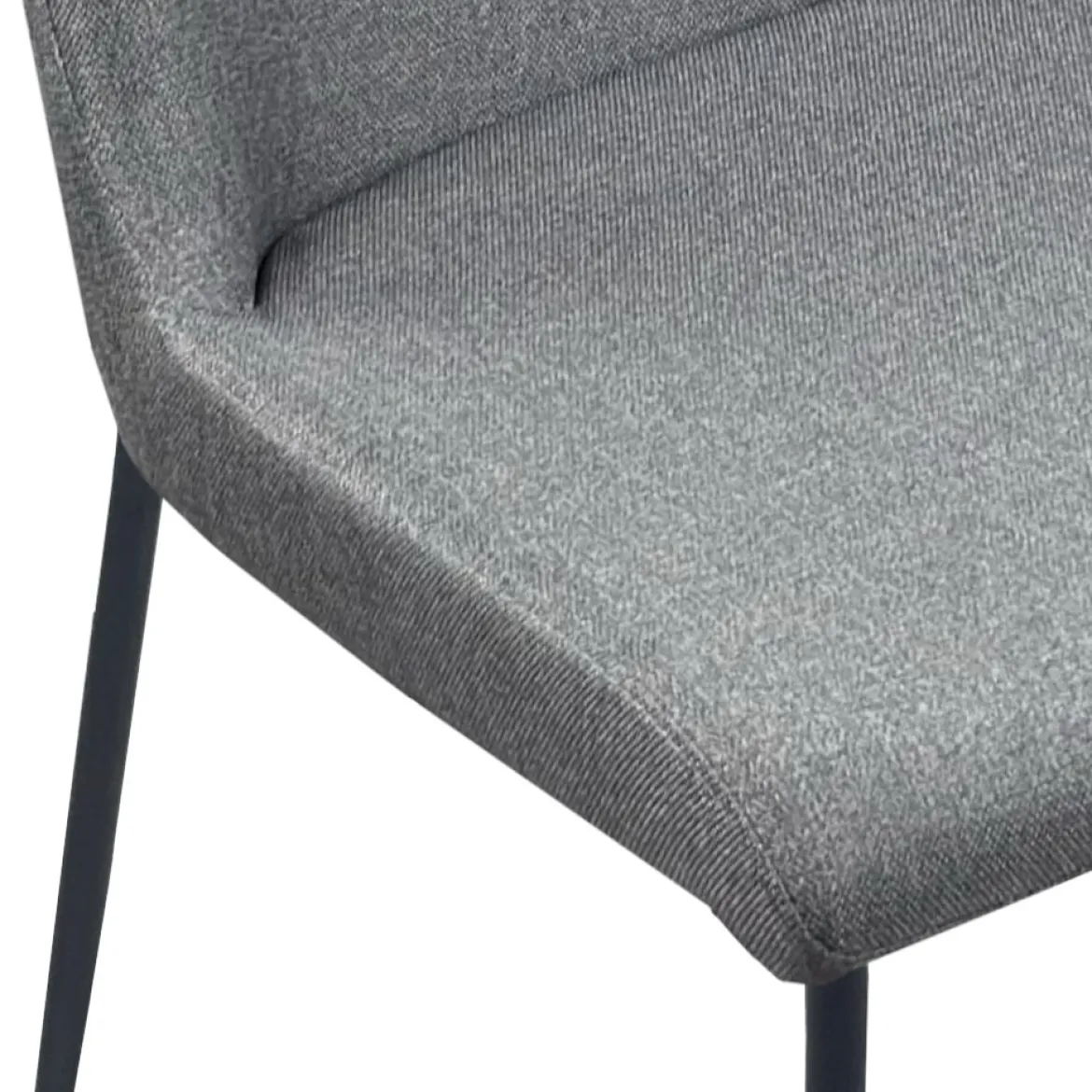 Tryun Grey Home sgabello imbottito tessuto grigio struttura metallo nero opaco h92 l47 p53 seduta h64