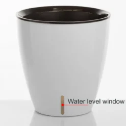 Tulip vaso autoinnaffiante per esterno e interno bianco lucido d35xh36 cm