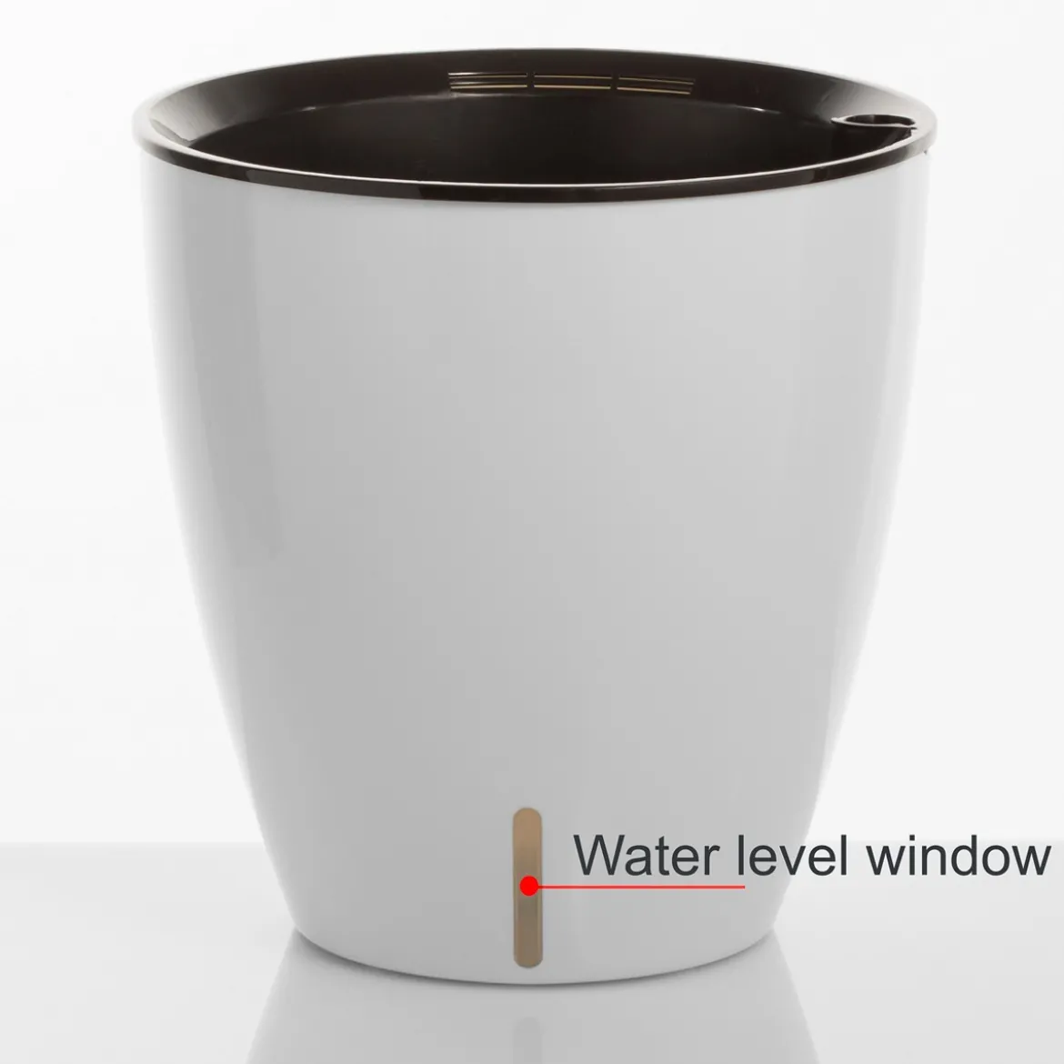 Tulip vaso autoinnaffiante per esterno e interno bianco lucido d35xh36 cm