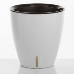 Tulip vaso autoinnaffiante per esterno e interno bianco lucido d35xh36 cm
