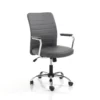 Tyler grey sedia da ufficio regolabile e girevole in pelle sintetica di colore grigio con ruote 56x66 h92/102 cm