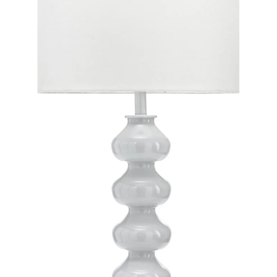 Vanity white lampada da terra metallo bianco opaco paralume tessuto bianco d45 h170