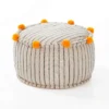 Venezia-a pouf rotondo cotone 100% made in india d50 h30 cm