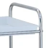 Vigio carrello in metallo cromato e abs bianco con sacca estraibile e ruote 62x39xh80 cm