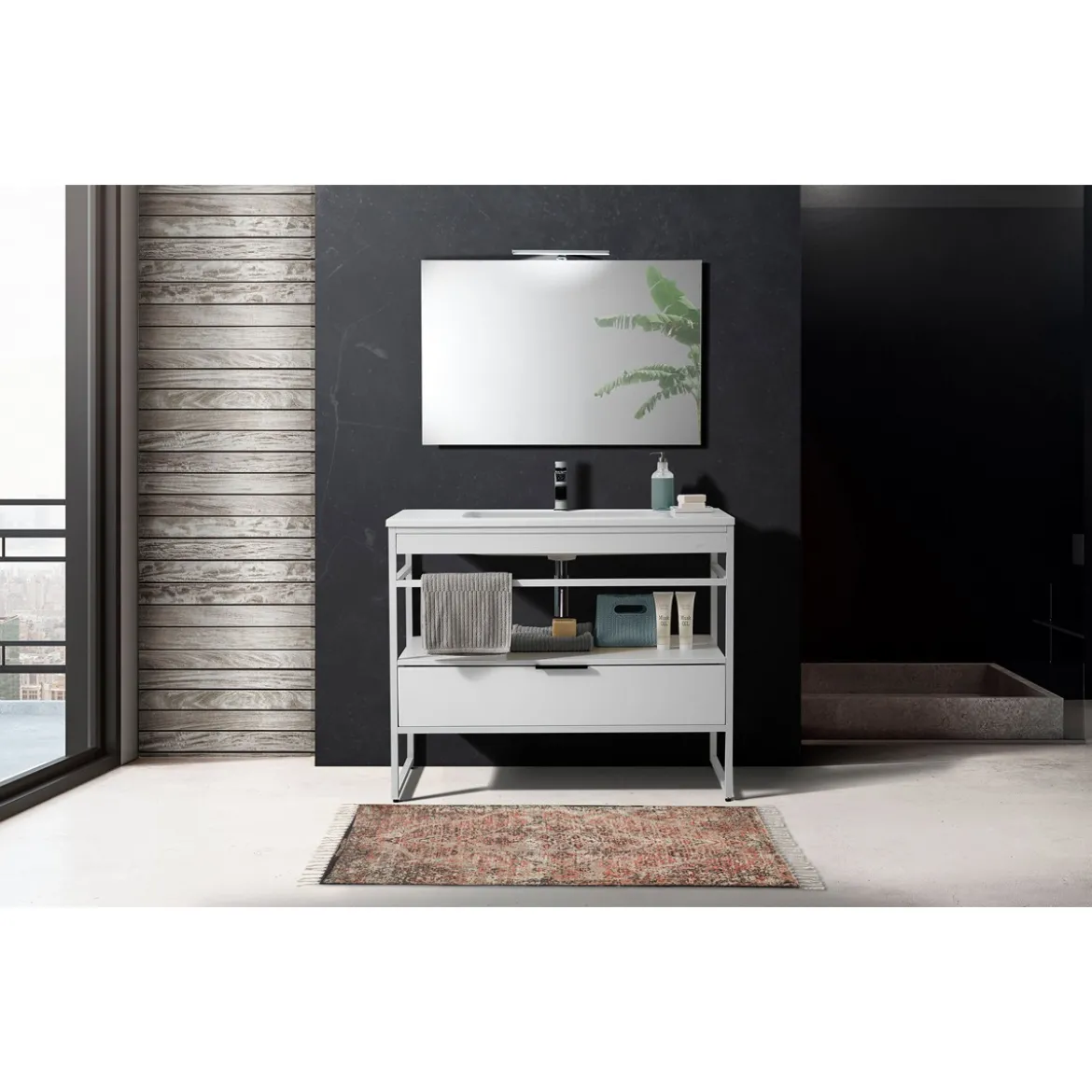 Volva tappeto bagno / scendiletto cotone 100% con nappe 110x60 cm