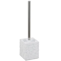 Wall white spazzola wc in poliresina bianca 10x10 h12/38.5 cm